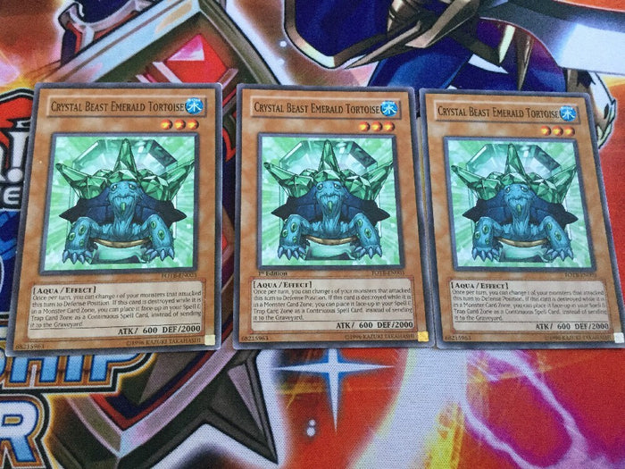 FOTB Yugioh 3x Crystal Beast Emerald Tortoise Mixed Sets (Mixed)