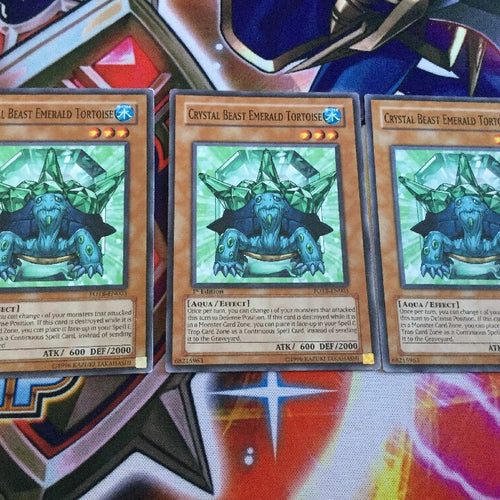 FOTB Yugioh 3x Crystal Beast Emerald Tortoise Mixed Sets (Mixed)