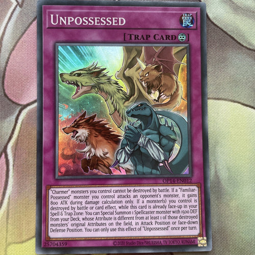 OP14-EN012 Unpossessed Yu-Gi-Oh! Super Rare Near Mint Yugioh Card