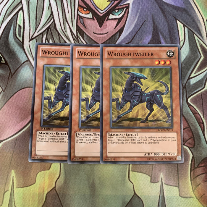 LCGX-EN011 x3 Wroughtweiler Common Excellent Condition Yugioh