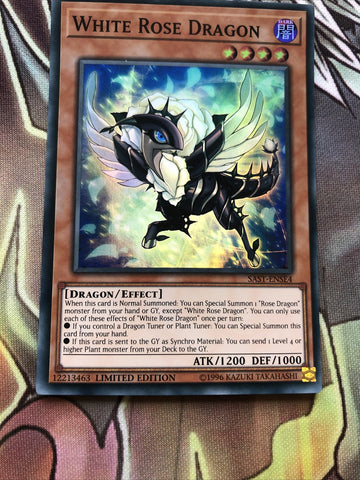 SAST-ENSE4 White Rose Dragon Super Rare Limited Edition Mint YuGiOh Card (back)