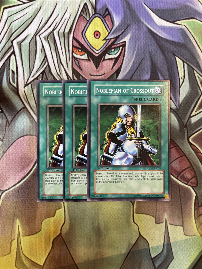 SDDE-EN020 x3 Nobleman of Crossout Common Excellent Condition Yugioh