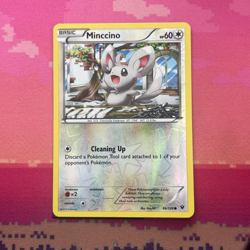 Pokemon Card Minun Fates Collide Reverse Holo 86/124 Near Mint