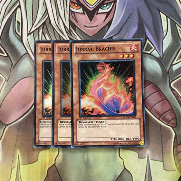HA03-EN008 x3 Jurrac Brachis Super Rare Excellent Condition Yugioh