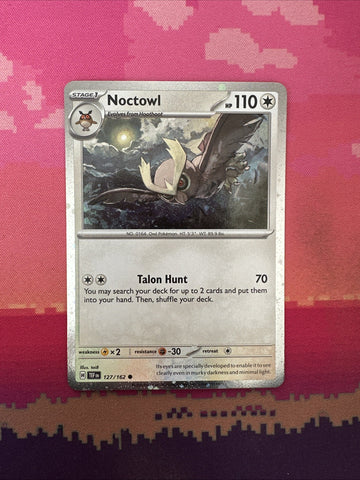 Pokemon Card Noctowl Temporal Forces Cosmo Holo 127/162 Near Mint