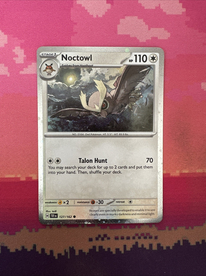 Pokemon Card Noctowl Temporal Forces Cosmo Holo 127/162 Near Mint