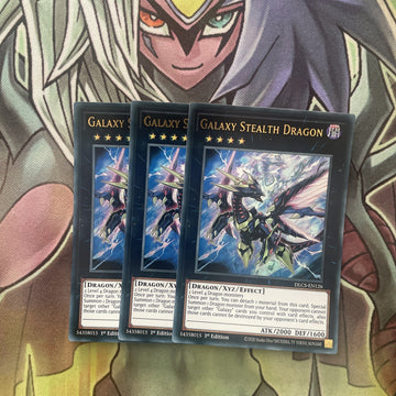 DLCS-EN126 x3 Galaxy Stealth Dragon Ultra Rare Excellent Condition Yugioh