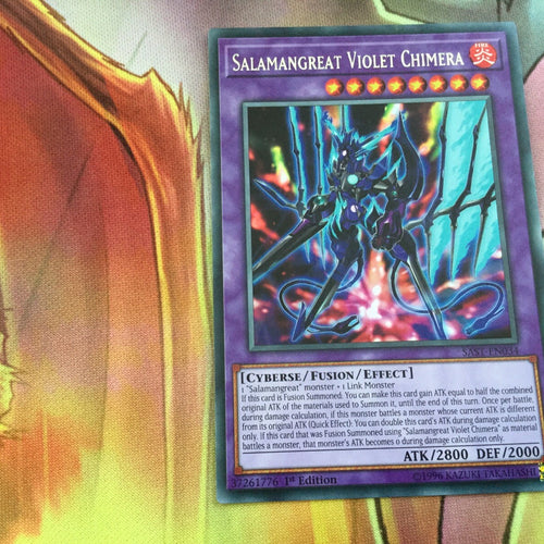 SAST-EN034 SALAMANGREAT VIOLET CHIMERA Rare 1st Edition YuGiOh Card