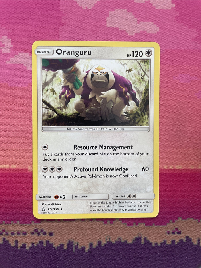 Pokemon Card Oranguru Ultra Prism Uncommon 114/156 Near Mint