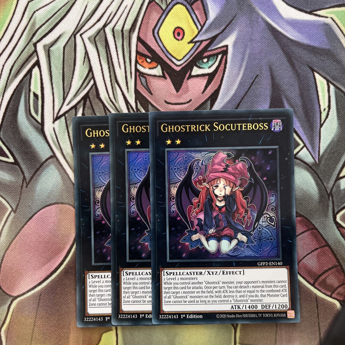 GFP2-EN140 x3 Ghostrick Socuteboss Ultra Rare Excellent Condition Yugioh