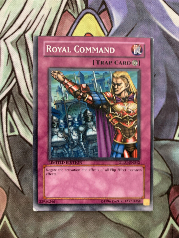 GLD1-EN042 Royal Command MISCUT Limited Edition NM Yugioh Card