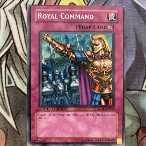 GLD1-EN042 Royal Command MISCUT Limited Edition NM Yugioh Card