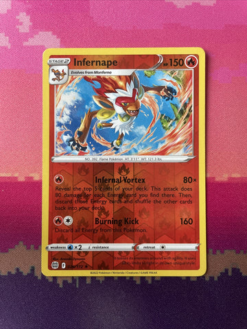 Pokemon Card Infernape Brilliant Stars Reverse Holo Rare 026/172 NM