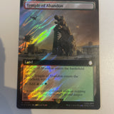 Temple Of Abandon SURGE FOIL BORDERLESS - Fallout Excellent Magic MTG