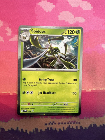Pokemon Card Spidops 009 Black Star Promo Near Mint