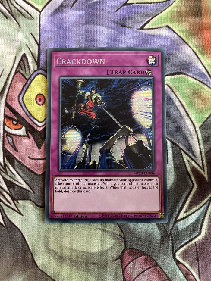 MP20-EN084 Crackdown Secret Rare 1st Edition NM Yugioh Card