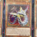 LEDD-ENB03 Yugioh 3x Cyber Dragon Drei 1st Edition (NM)