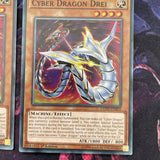 LEDD-ENB03 Yugioh 3x Cyber Dragon Drei 1st Edition (NM)