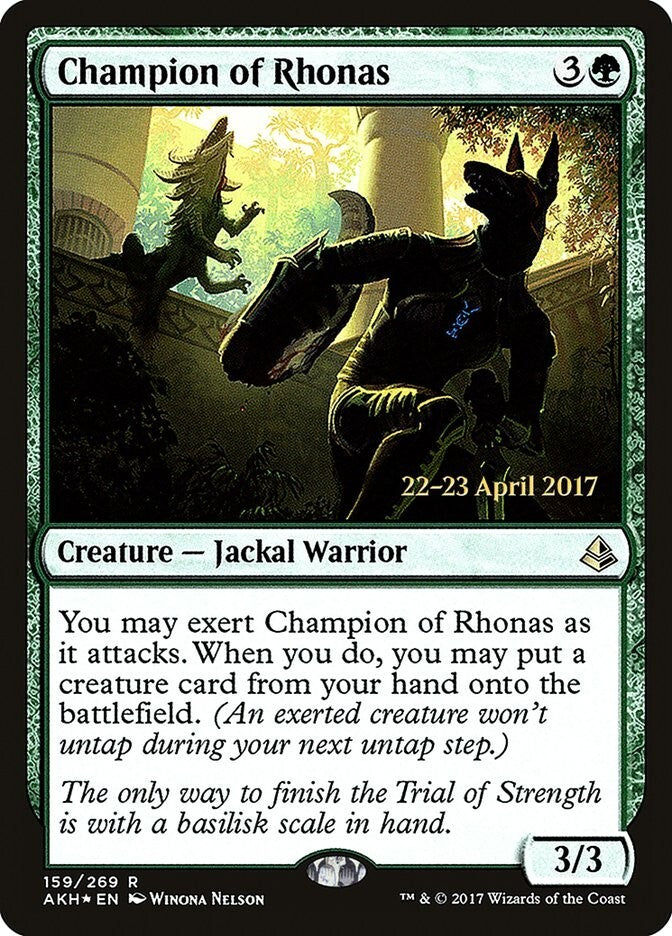 Champion Of Rhonas - Prelease Amonkhet Excellent Magic MTG