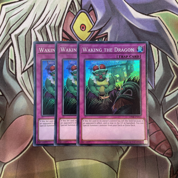 OP08-EN012 Waking The Dragon Super Rare x3 Excellent Condition Yugioh