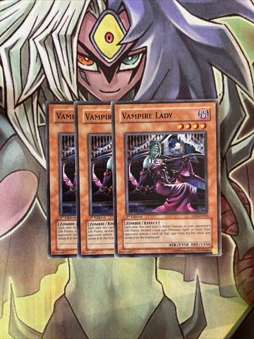 SD2-EN010 x3 Vampire Lady Common Excellent Condition Yugioh