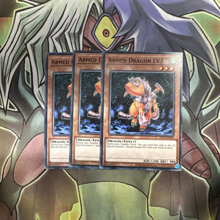 OP15-EN016 x3 Armed Dragon LV3 Common Excellent Condition Yugioh
