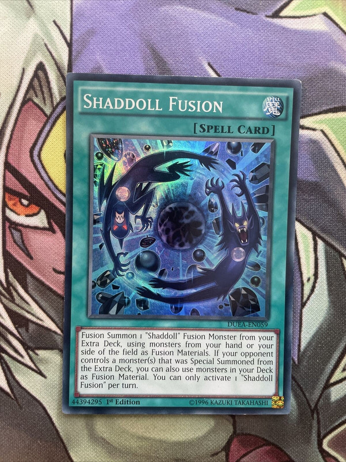 DUEA-EN059 Shaddoll Fusion Super Rare 1st Edition NM Yugioh Card