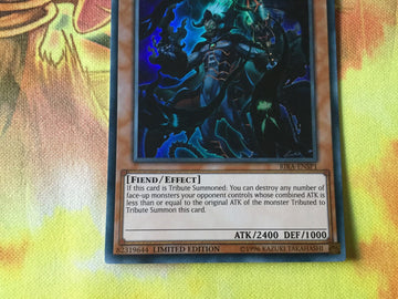 RIRA-ENSP1 Tlakalel His Malevolent Majesty Ultra Rare Limited Edition Yugioh (back)