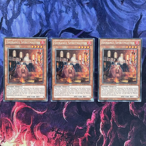 BOSH-EN033 x3 Shiranui Spiritmaster Rare 1st edition Mint YuGiOh Cards Playset