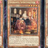 BOSH-EN033 x3 Shiranui Spiritmaster Rare 1st edition Mint YuGiOh Cards Playset