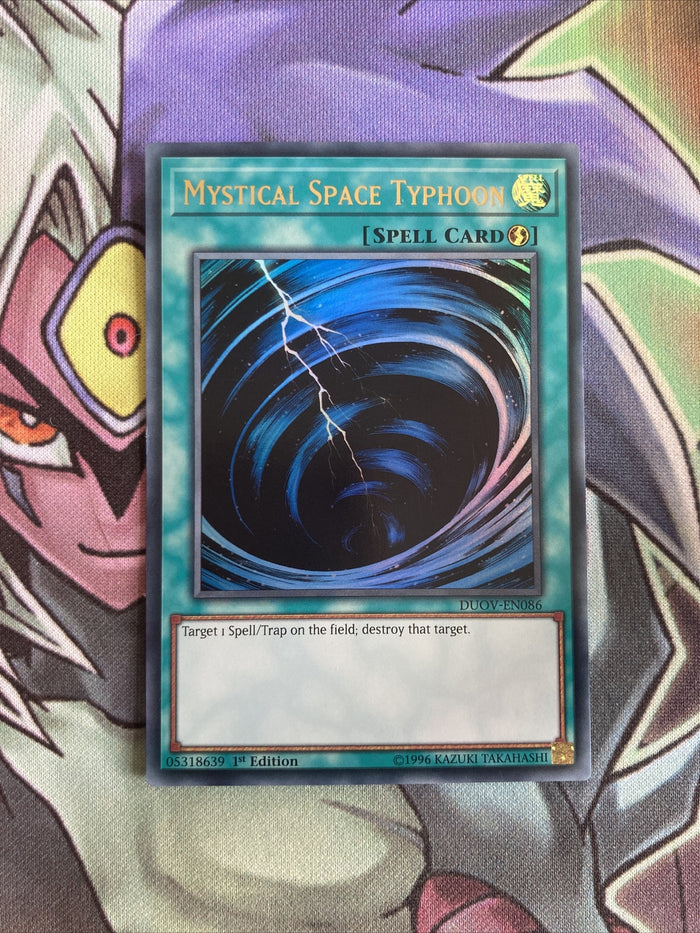DUOV-EN086 Mystical Space Typhoon Ultra Rare 1st Edition NM Yugioh Card