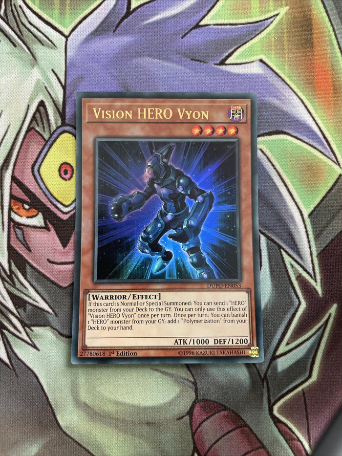 DUPO-EN053 Vision Hero Vyon Ultra Rare 1st Edition NM Yugioh Card