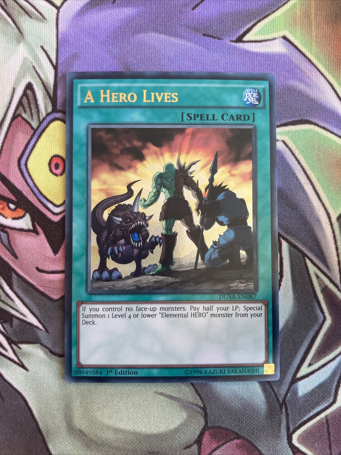 DUSA-EN087 A Hero Lives Ultra Rare 1st Edition NM Yugioh Card