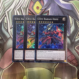 NECH-ENS14 CXyz Barian Hope Super Rare x3 Excellent Condition Yugioh