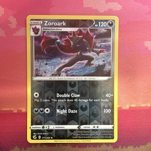 Pokemon Card Zoroark Fusion Strike Reverse Holo 171/264 NM