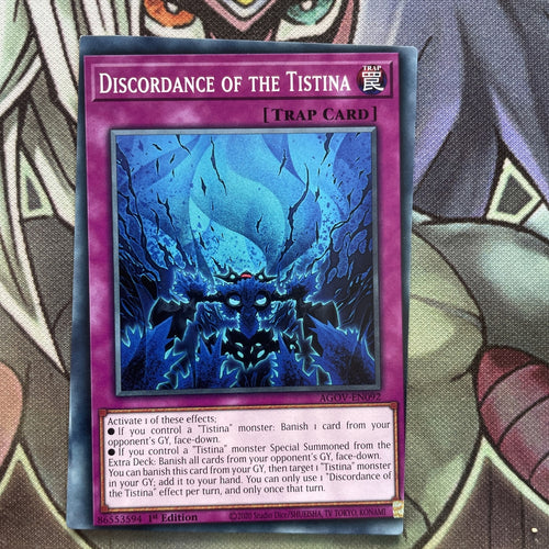AGOV-EN092 Discordance Of The Tistina Common 1st Edition NM Yugioh MISPRINT