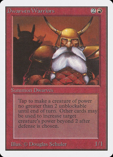 Dwarven Warriors Unlimited Edition Excellent Magic MTG