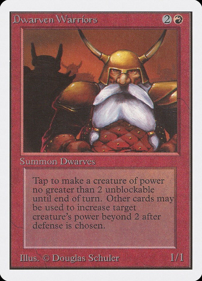 Dwarven Warriors Unlimited Edition Excellent Magic MTG