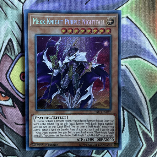 EXFO-EN020 Mekk-Knight Purple Nightfall Secret Rare 1st Edition NM Yugioh Card