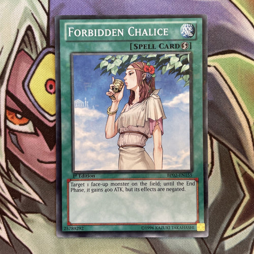 BP02-EN155 Forbidden Chalice Mosaic Rare 1st Edition NM Yugioh Card