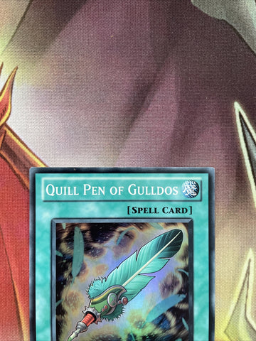 GENF-EN058 Yu-Gi-Oh!: Quill Pen of Gulldos - Super Rare UNL yugioh card (back)