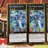 PGLD-EN026 TRI-EDGE LEVIA YUGIOH CARDS X3