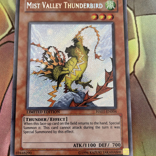 HA01-EN004 Yugioh! Mist Valley Thunderbird Secret Rare Limited Edition