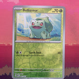 Pokemon Card Bulbasaur Scarlet & Violet 151 COSTCO Cosmo Holo Reverse 001/165 NM