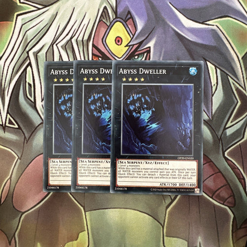 OP20-EN020 x3 Abyss Dweller Common Excellent Condition Yugioh