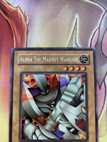 DOR-E001 Yugioh Alpha the Magnet Warrior Secret Rare Promo NM (back)