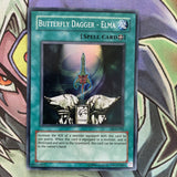 DCR-032 Butterfly Dagger - Elma Super Rare Unlimited Edition NM Yugioh Card