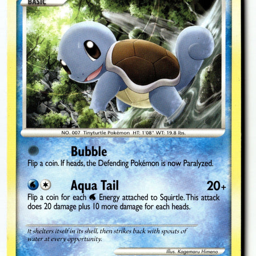 Pokemon Card Squirtle LP Secret Wonders 112/132