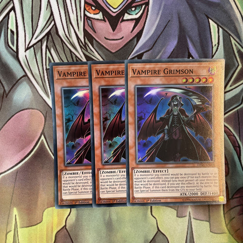 DASA-EN004 x3 Vampire Grimson Super Rare Excellent Condition Yugioh