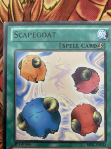 Yugioh Scapegoat BP01-EN042!! Rare! 1st! X1 Black rare (back)